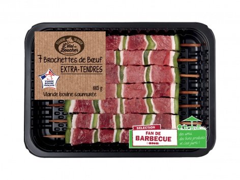 7 brochettes de bœuf