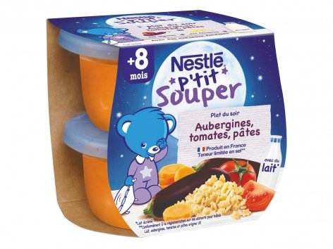 Nestlé P’tit souper Aubergines, tomates, pâtes
