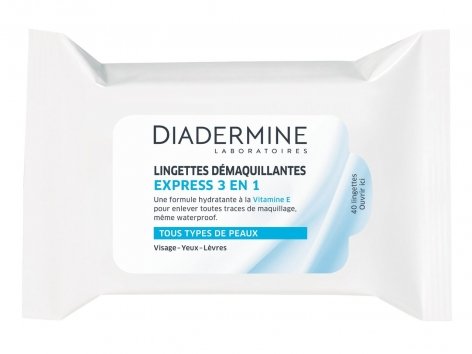 Diadermine lingettes démaquillantes express 3 en 1