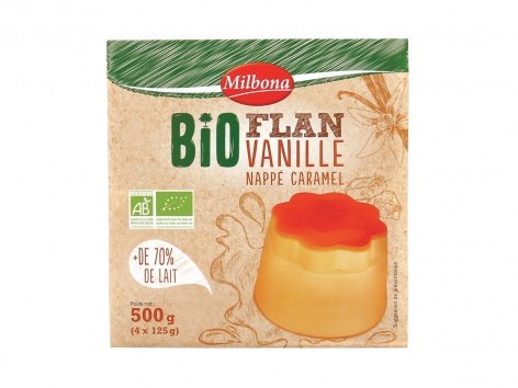 Flan vanille nappé caramel Bio