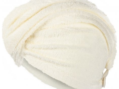 Serviette turban avec bouton