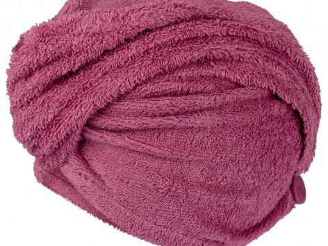 Serviette turban avec bouton