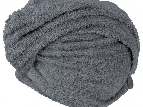 Serviette turban avec bouton