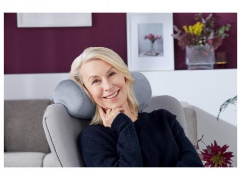 Cale-nuque, coussin pour genoux ou dos