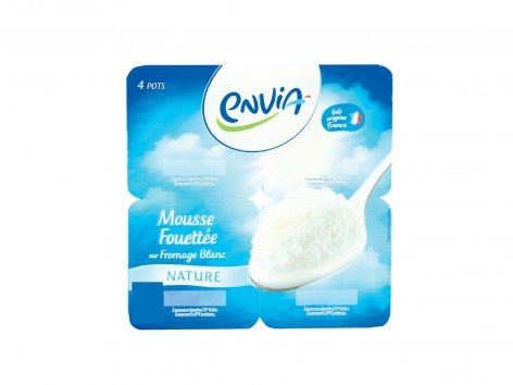 Mousse fouettée sur fromage blanc