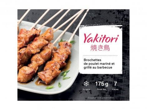 Yakitori brochettes de poulet mariné