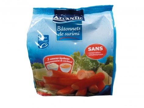 Surimi bâtonnets de poisson MSC saveur crabe