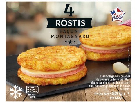 4 röstis burger à la montagnarde
