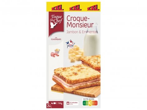 4 croque-monsieur à gratiner XXL
