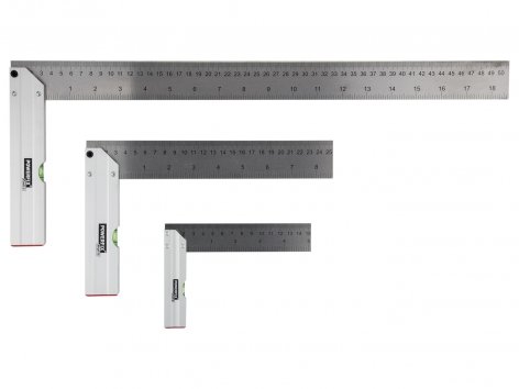 Set d’équerres, niveau à bulle ou guide de coupe