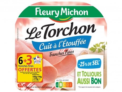 Fleury Michon jambon cuit supérieur Le Torchon