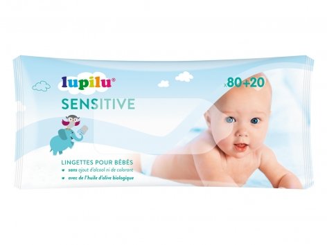 100 lingettes imprégnées pour bébé