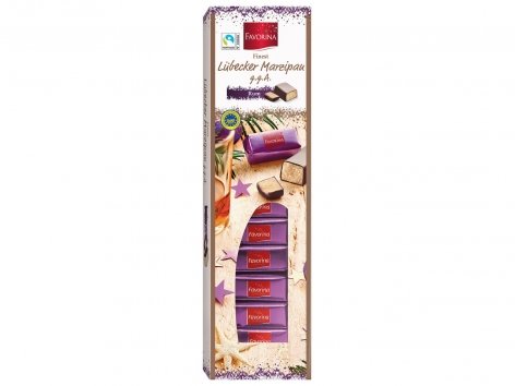 Bouchées en pâte d’amande enrobées de chocolat