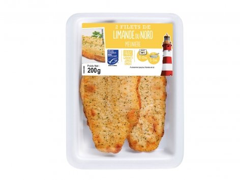 2 filets de limande du Nord MSC meunière
