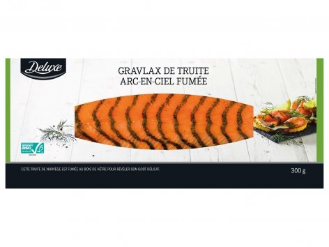 Gravlax de truite arc-en-ciel ASC fumée