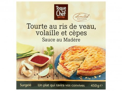 Tourte au ris de veau volaille et cèpes