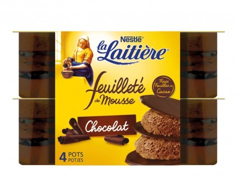 La laitière feuilleté de mousse chocolat