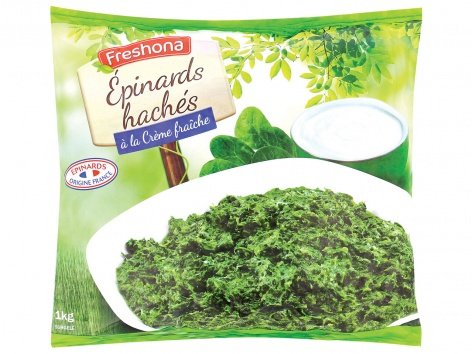 Epinards hachés à la crème fraîche