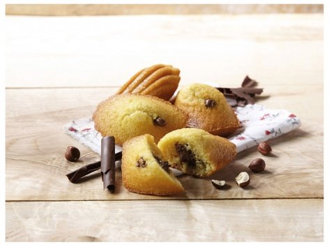 Madeleine fourrée chocolat noisettes