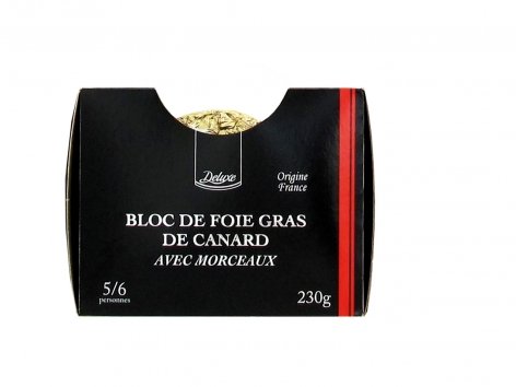 Bloc de foie gras de canard avec morceaux