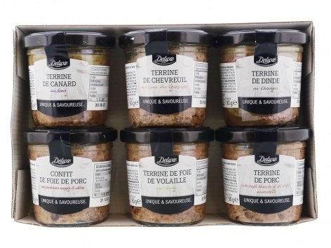 Coffret de 6 terrines et confit