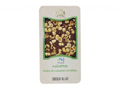 Tablette de chocolat au lait et noisettes torréfiées