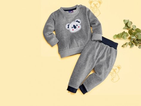 Ensemble en velours bébé