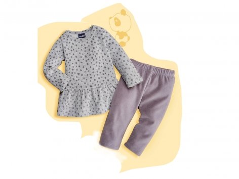 Ensemble en velours bébé