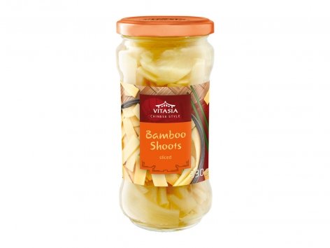 Pousses de bambou en tranches