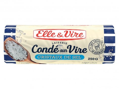 Elle & Vire beurre Condé sur Vire aux cristaux de sel