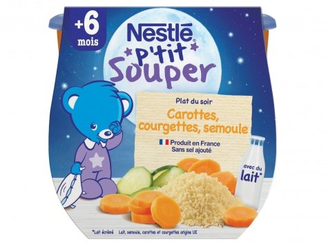 Nestlé P'tit souper carottes courgettes, semoule
