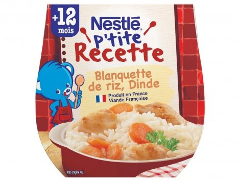 Nestlé P'tite recette Blanquette de riz, dinde