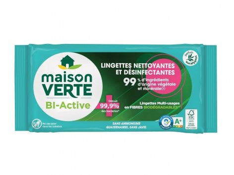Maison verte lingettes désinfectantes 0 %