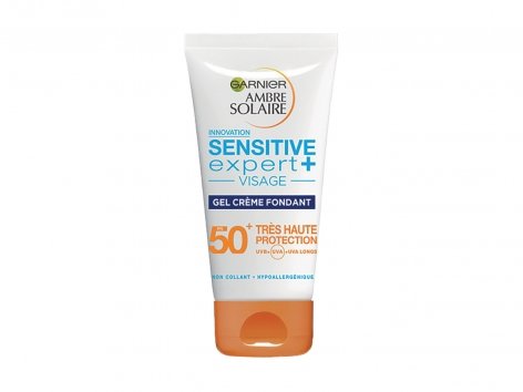 Garnier Ambre Solaire gel crème visage sensitive expert