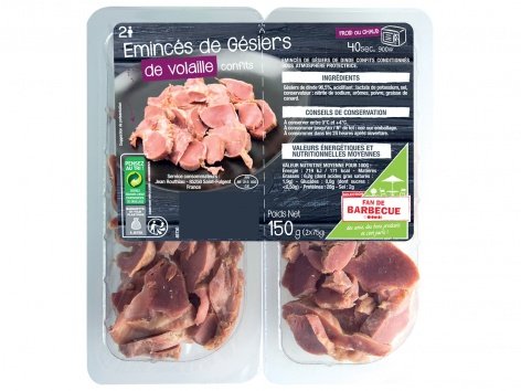 Emincés de gésiers de volaille