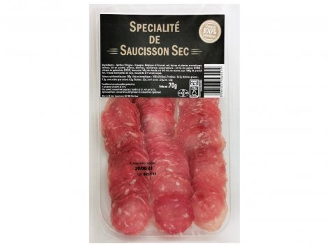 Spécialité de saucisson sec tranché