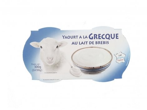 2 yaourts à la grecque au lait de brebis