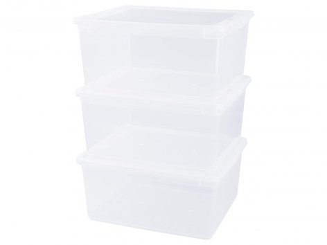 Boîtes de rangement transparentes