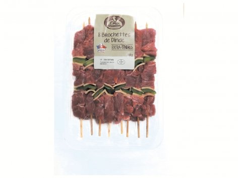 8 brochettes de dinde