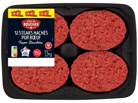 12 steaks hachés pur bœuf