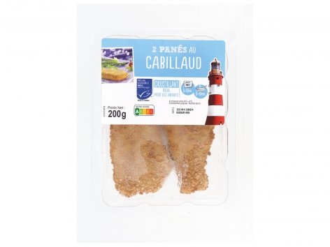 2 panés au cabillaud MSC
