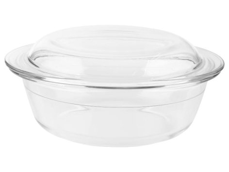 Plat à four en verre avec couvercle