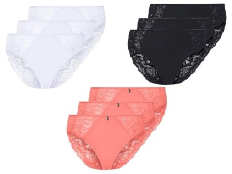 Lot de 3 slips mini à dentelle femme
