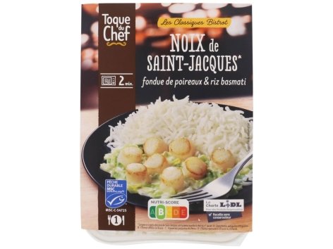 Noix de saint-Jacques fondue de poireaux
