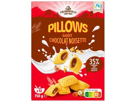 Carrés fourrés goût chocolat noisette