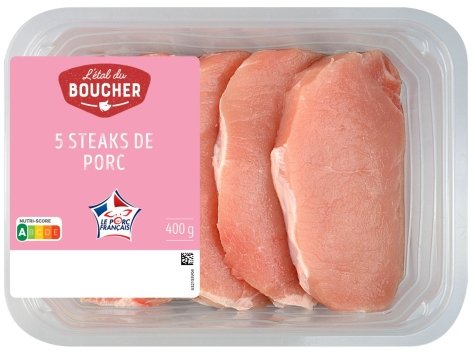5 steaks de porc