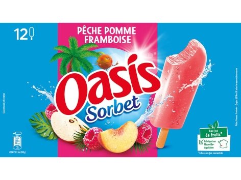 Oasis Sorbet pêche pomme framboise