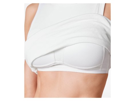 Débardeur côtelé avec soutien-gorge intégré femme