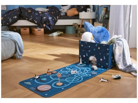 Boîte de rangement pliante avec tapis de jeu