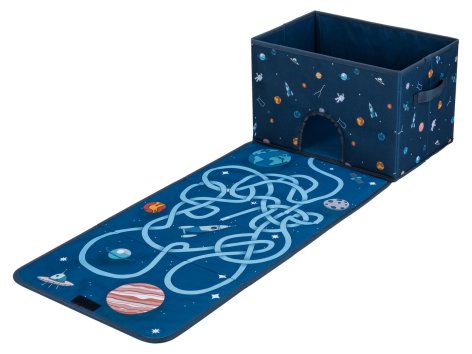 Boîte de rangement pliante avec tapis de jeu